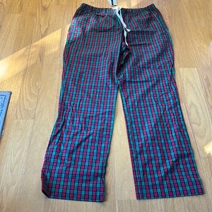 Vineyard Vines lounge pant Bulltown plaid lighthouse red size large NWT